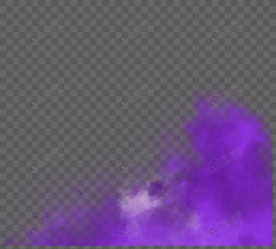 紫色系创意感手绘烟雾边框图片
