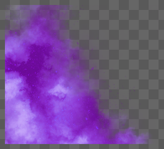 紫色系创意手绘烟雾边框高清图片