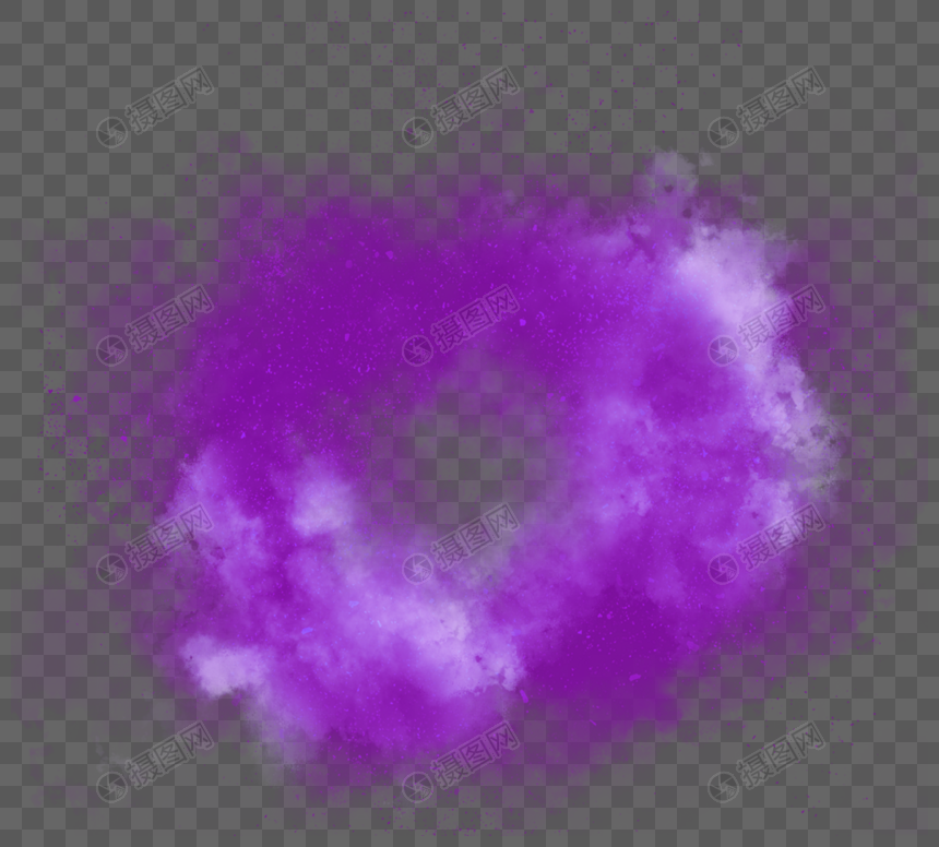 紫色系创意感手绘烟圈图片