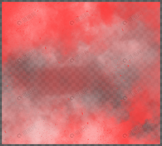 红色创意感手绘烟雾边框图片