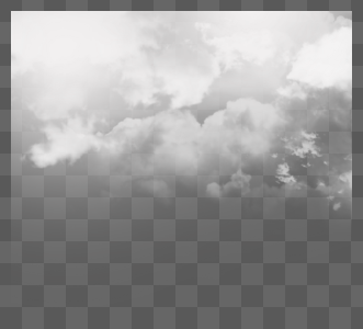白色雾化质感手绘云层图片