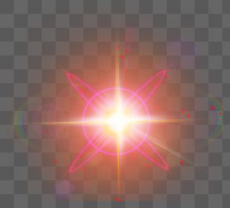 对称红色爆炸光效图片