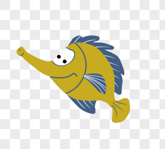 黄蓝色长嘴鱼图片