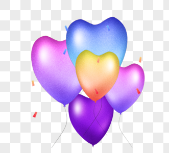 彩色节日气球元素图片