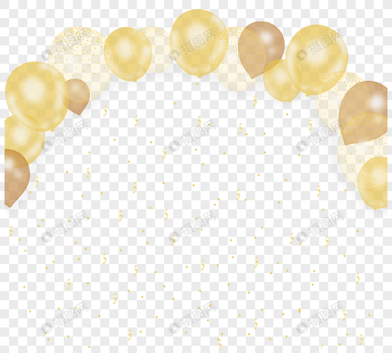 生日装饰金星气球图片