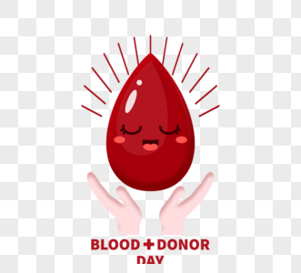 世界献血日托举血滴图片