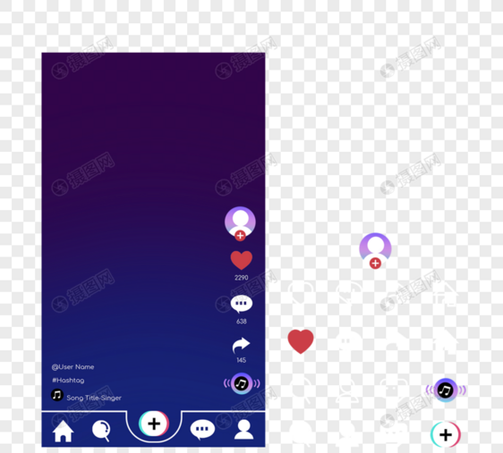 社交媒体抖音视频界面图片