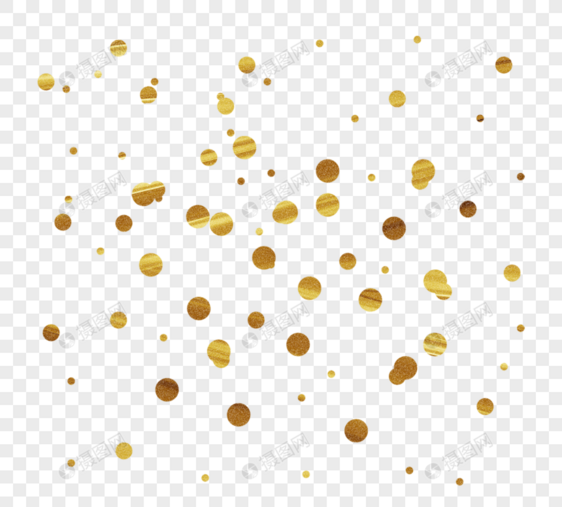 金色飘浮小圆点庆祝装饰图片