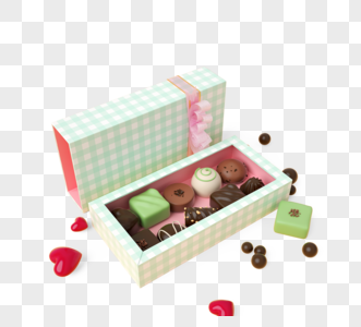 新鲜绿色巧克力礼品盒图片