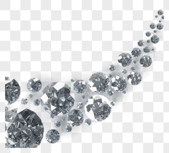 规则排列钻石3d元素图片