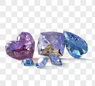 彩色钻石3d元素高清图片