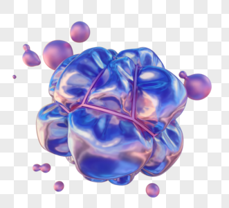 紫色束缚圆球抽象3d元素图片