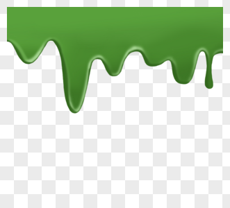 手绘风格绿色油漆坠落图片