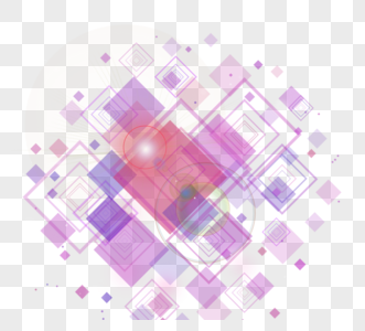 科技风格粉紫色菱形漂浮光效图片