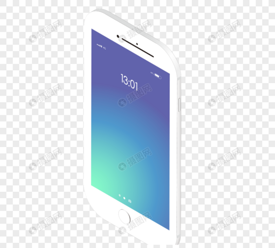 3d风格促销银白色手机图片