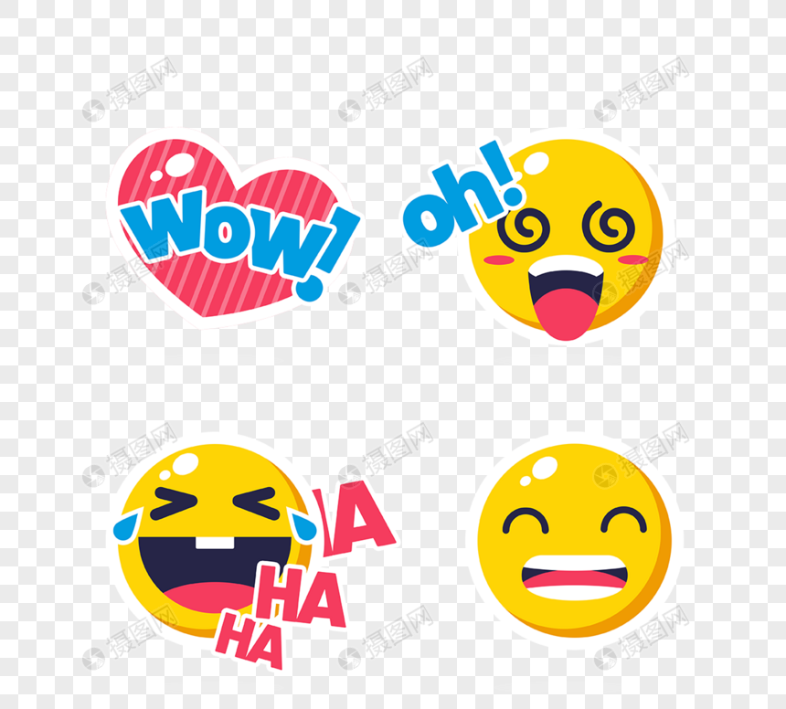 有趣emoji元素素材下载-正版素材401851767-摄图网
