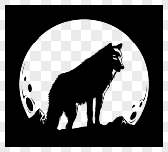 孩子穿着大灰狼服装角色扮演插画  |填色简笔画小红帽童话插画  |小