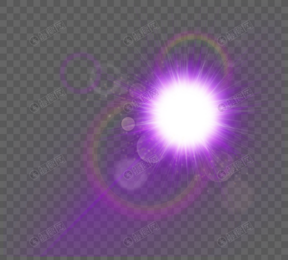 紫色光束强光大光圈光效图片