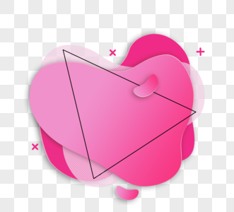 粉色渐变层叠几何图片