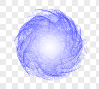 蓝色渐变抽象球体与曲线图片