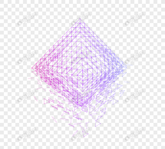 立体菱形线性渐变三维空间图片