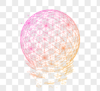 爆炸碰撞线性几何球图片