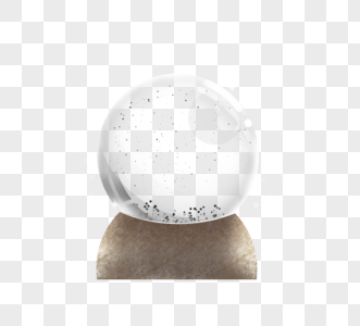 透明无色玻璃球体图片