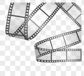 电影哭简约立体造型电影胶卷素材