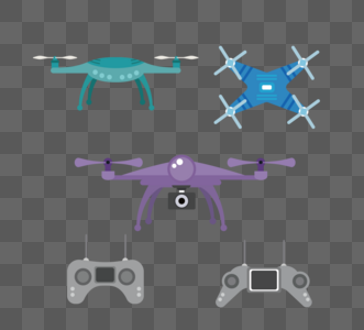 手绘卡通无人机图片