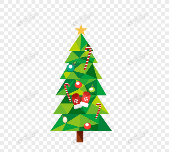 时尚几何圣诞树装饰树图片