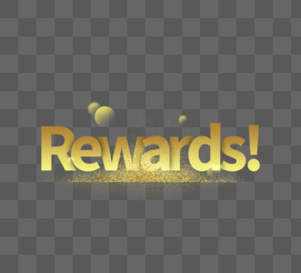 金色rewards短句文案图片素材