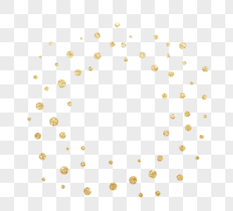 圆点分子结构金色装饰图片