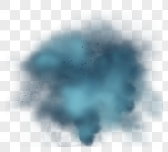 蓝色层次感浓烟团雾图片