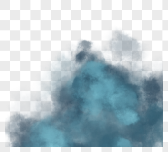 颗粒风格蓝色烟雾边框图片