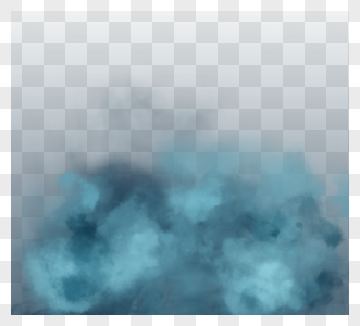 蓝色层次感烟雾边框图片