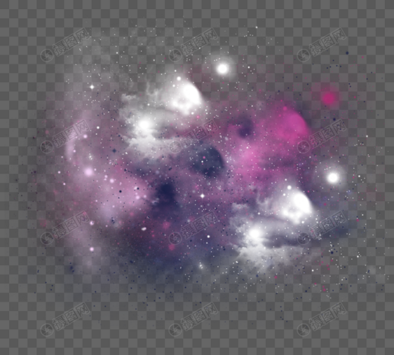 紫色天空星云光效图片