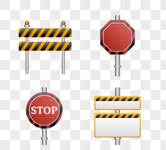 公路标志路牌元素图片