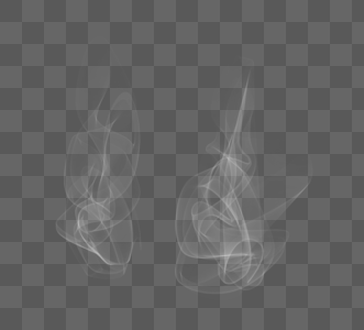 白色曲线透明样式烟雾图片