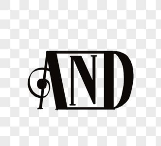 黑白英文元素素材