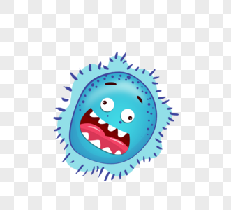 蓝色圆形病毒病菌细菌图片