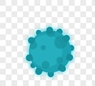 蓝色球状病毒病菌图片素材
