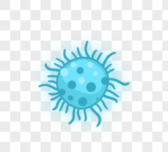 蓝色圆形病毒病菌细菌高清图片