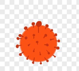 病毒病菌细菌卡通病毒橙色图片