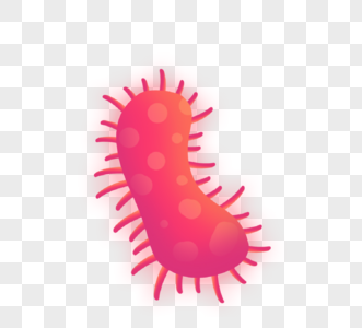 红色毛虫病毒病菌细菌高清图片