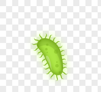 绿色发光病毒胚芽卡通病毒图片