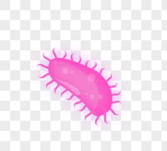 粉色病毒病菌细菌卡通病毒图片