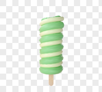 冰淇淋雪糕冰糕绿色图片