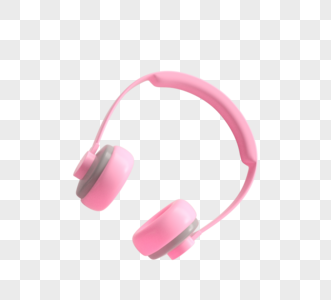 粉色立体耳机立体耳麦图片