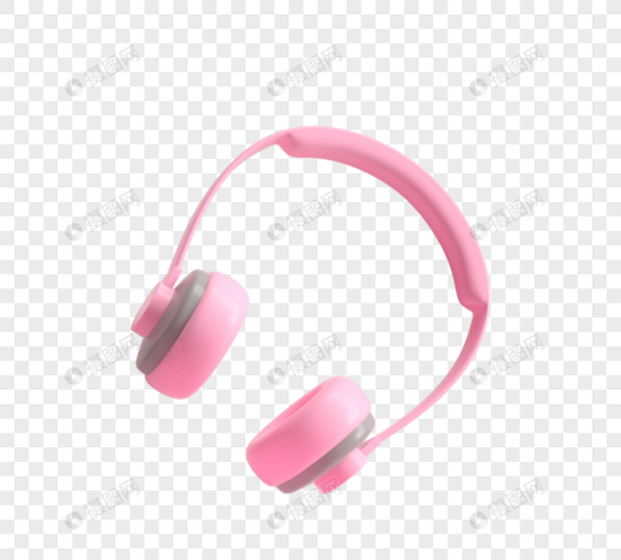 粉色立体耳机立体耳麦图片