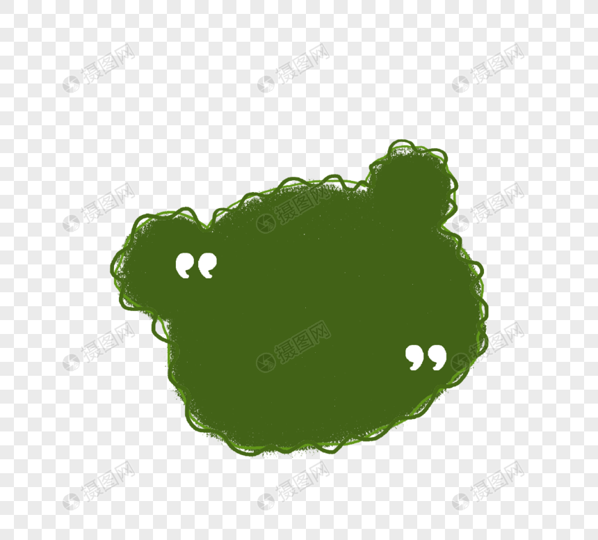 绿色小熊卡通对话框